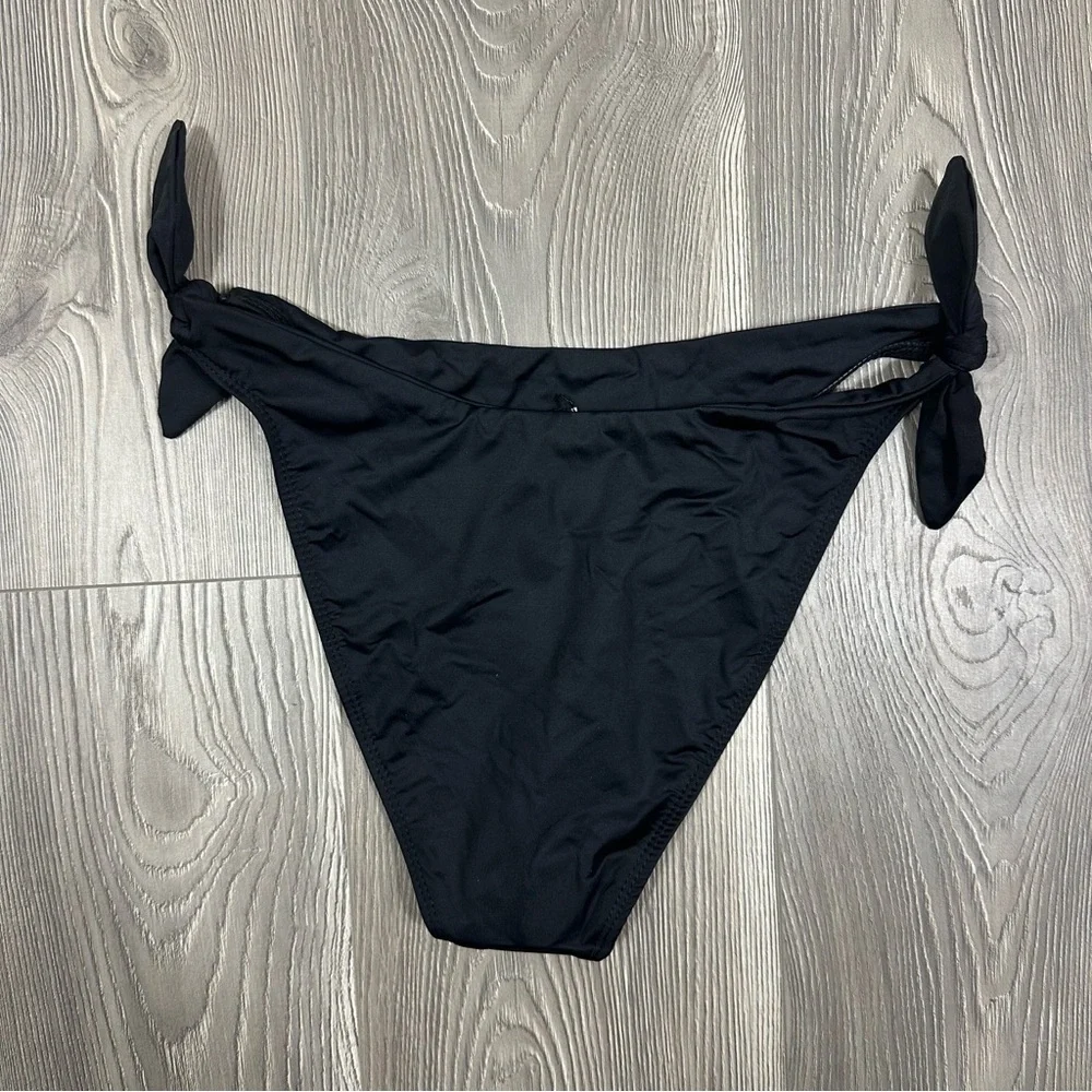NWT Dippin Daisys Black Lucy‎ Cheeky Bikini Bottom Side Knot Swimwear Size M